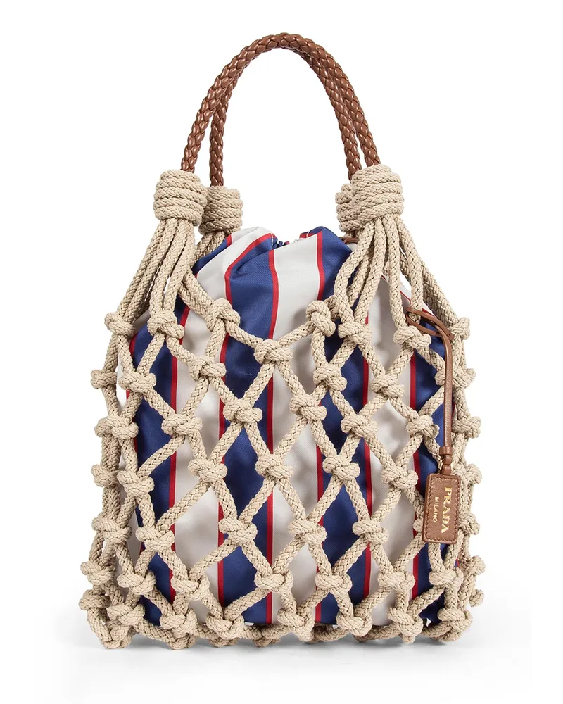 Prada Noué Medium Top Handle Bag Beige