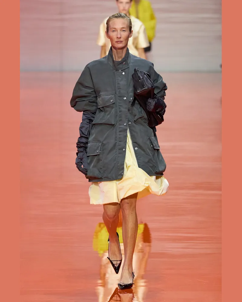 Prada Technical Taffeta Skirt Off-white