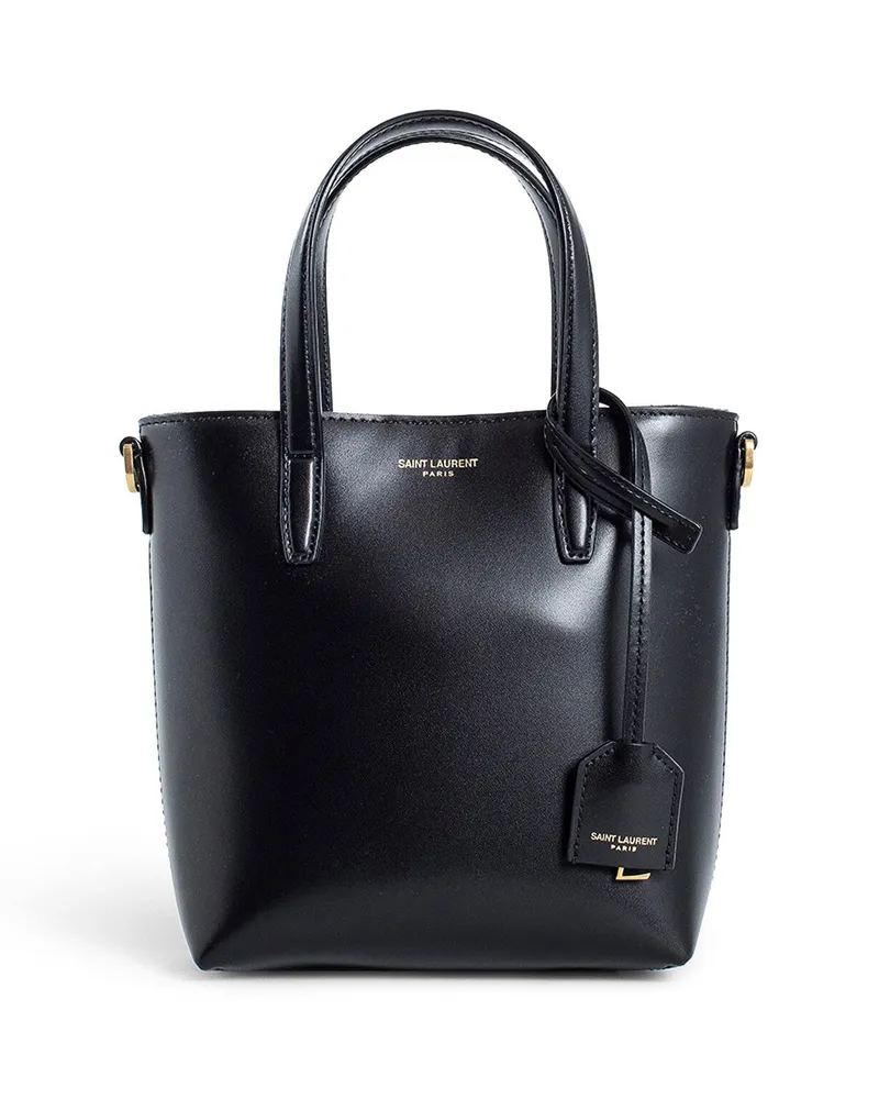 Saint Laurent Mini Shopping Giocattolo in Pelle Box Black