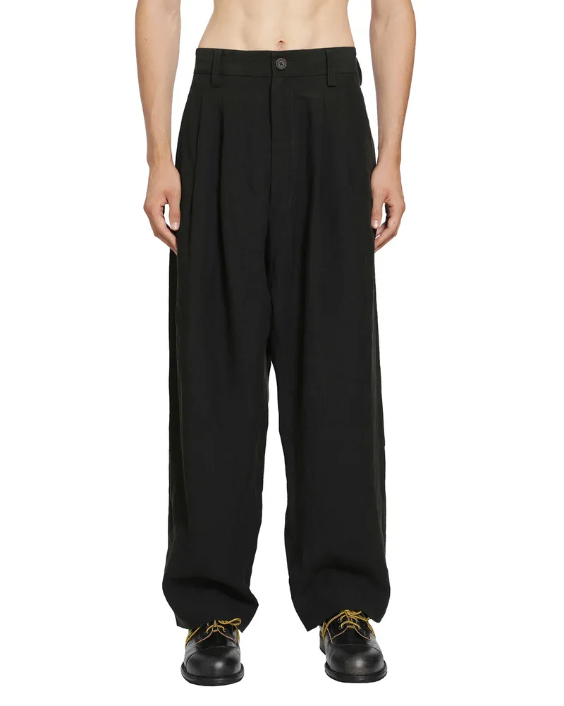 Ziggy Chen Wide Leg Trousers Black