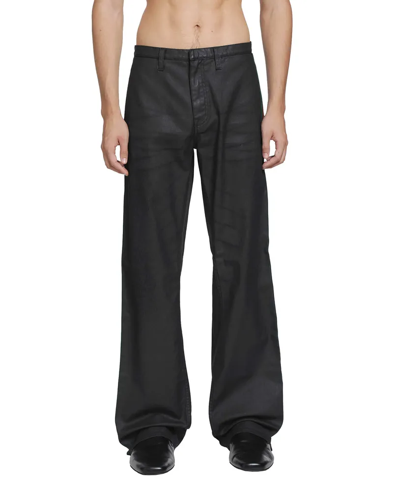 Gucci Web Coated Cotton Twill Jeans Black