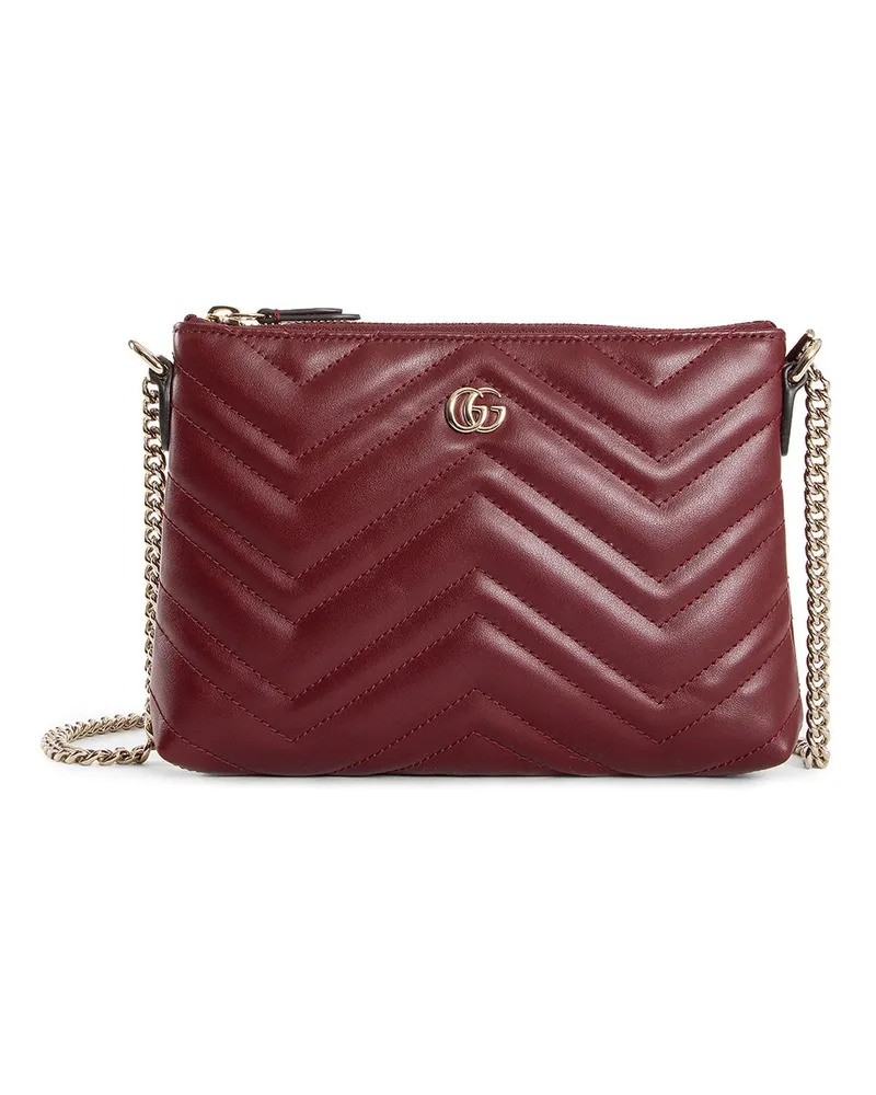 Gucci GG Marmont Pouch With Chain Red