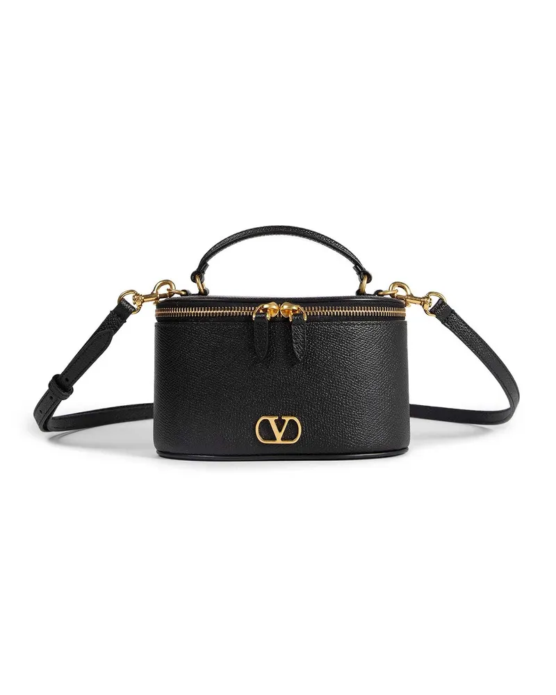Valentino Garavani V Logo Mini Vanity Bag Black