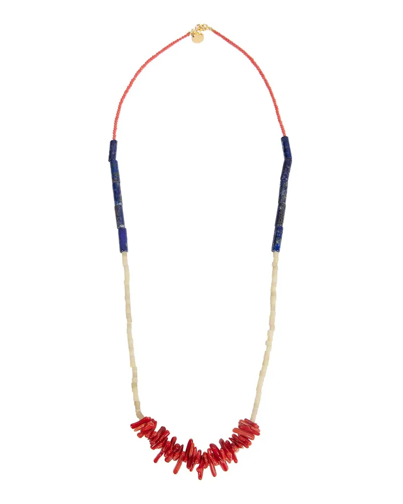 Undercover Beaded Necklace Red