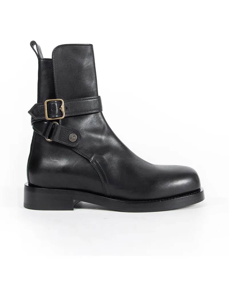 Burberry Leather Ledger Jodphur Boots Black
