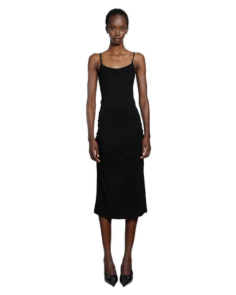 Totême Draped Slip Dress Black