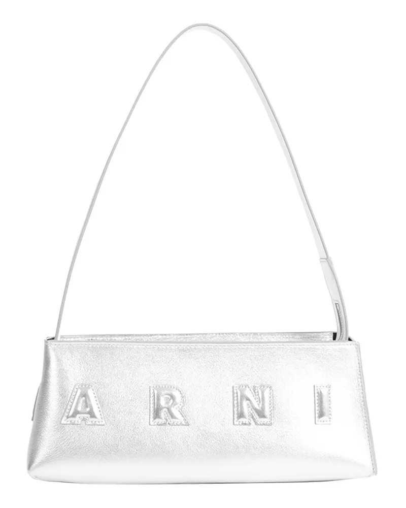 Marni Leather Museo Baguette Bag Silver
