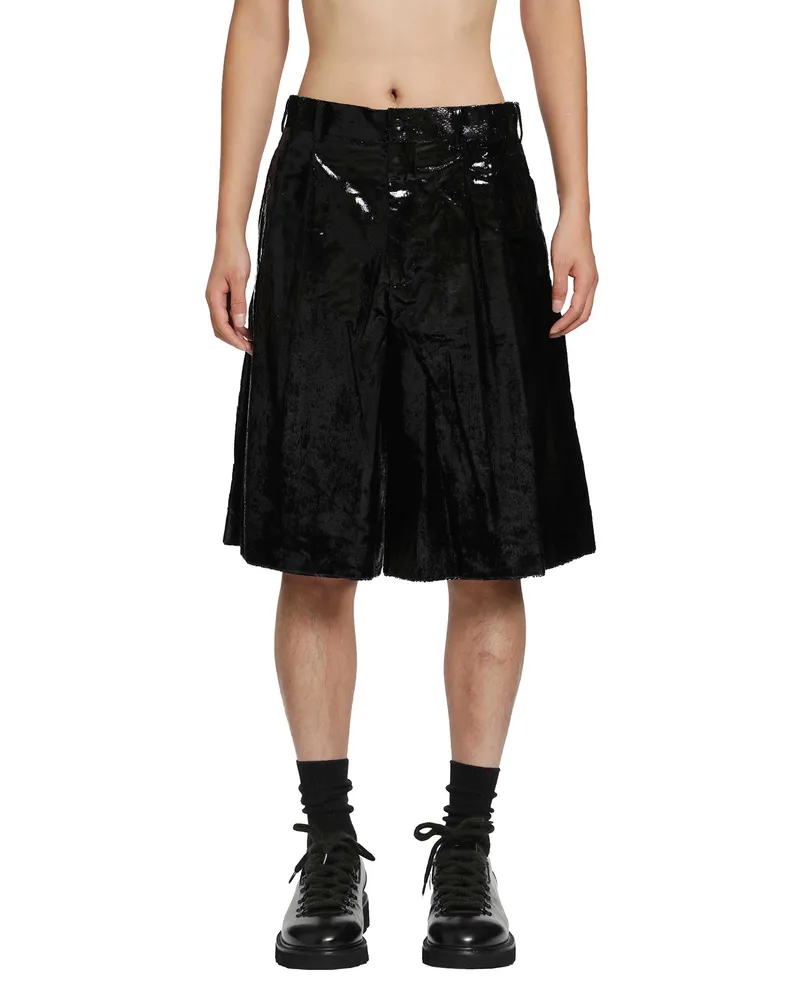 Comme des Garçons Glossy Canvas Shorts 