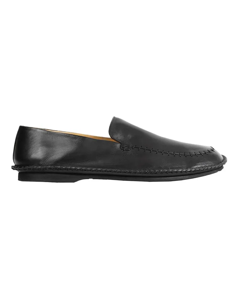 Premiata Structured Leather Loafers Black