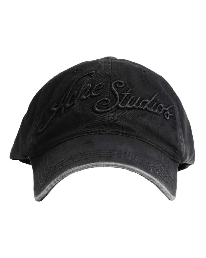 Acne Studios Embroidered Logo Cap Black