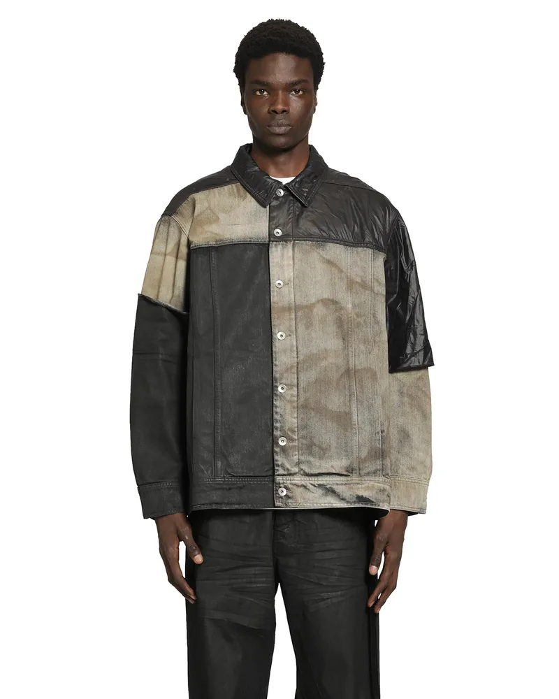 DRKSHDW by Rick Owens Jumbo Worker Patchwork Jacket Black