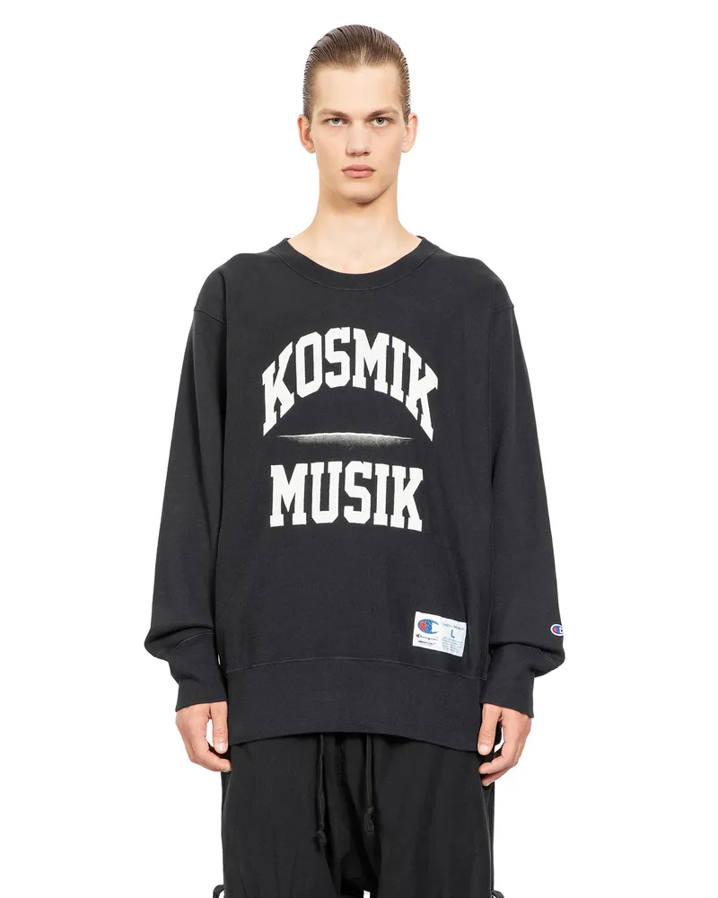 Undercover Champion Collaboration Kosmik Musik Sweatshirt Black