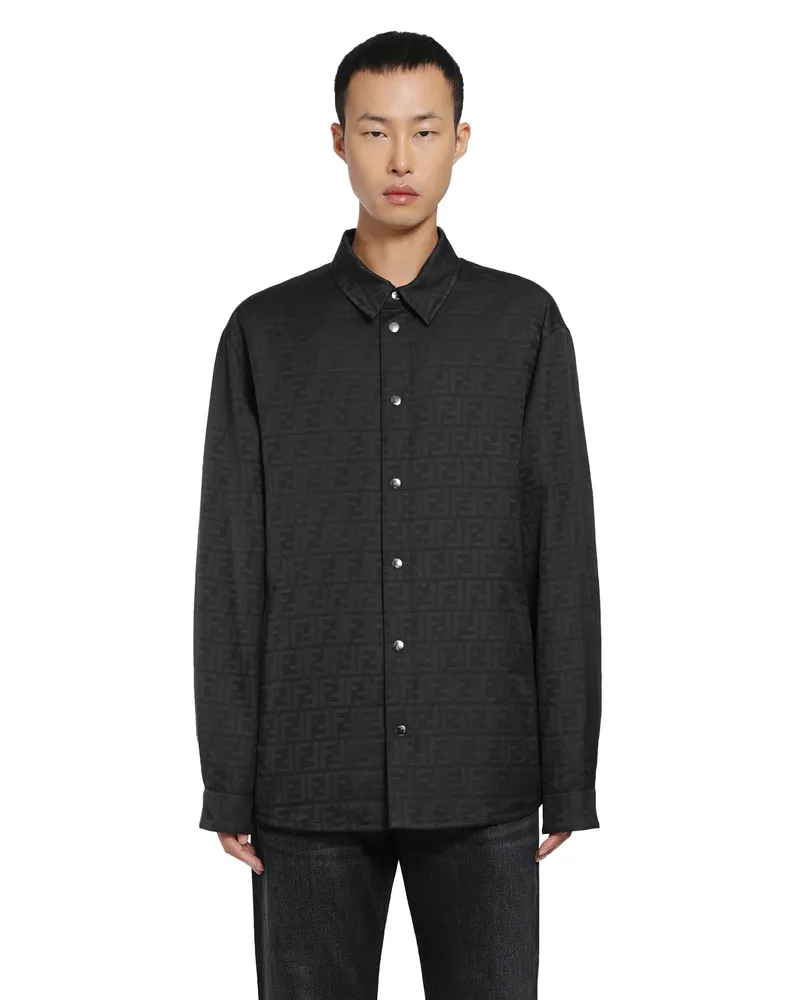 Fendi FF Zucca Jacquard Blouson Jacket Black