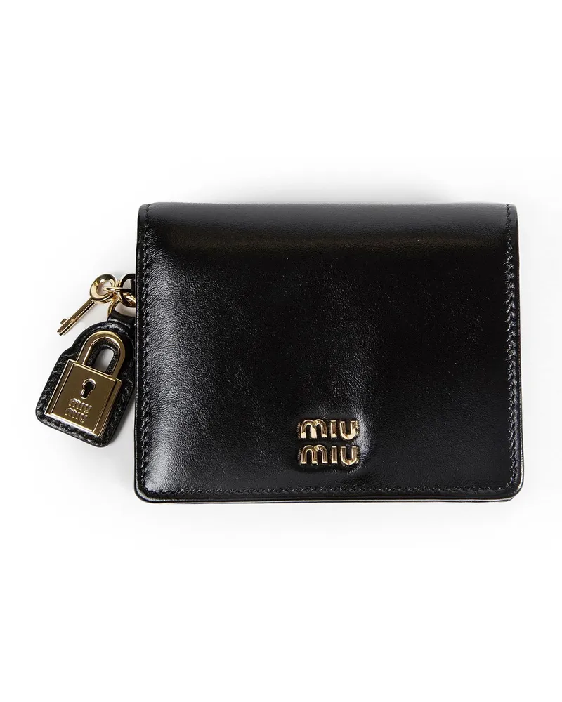 Miu Miu Softy Lux Lock Wallet Black