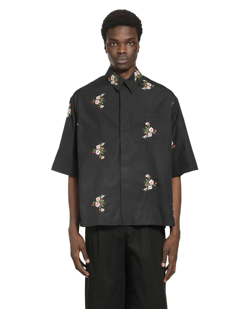 Simone Rocha Boxy Pen Pocket Shirt Black