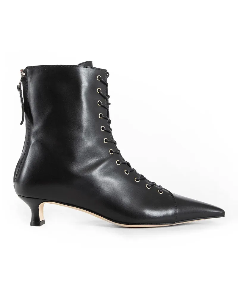 aeyde Trixi Lace-Up Boots Black