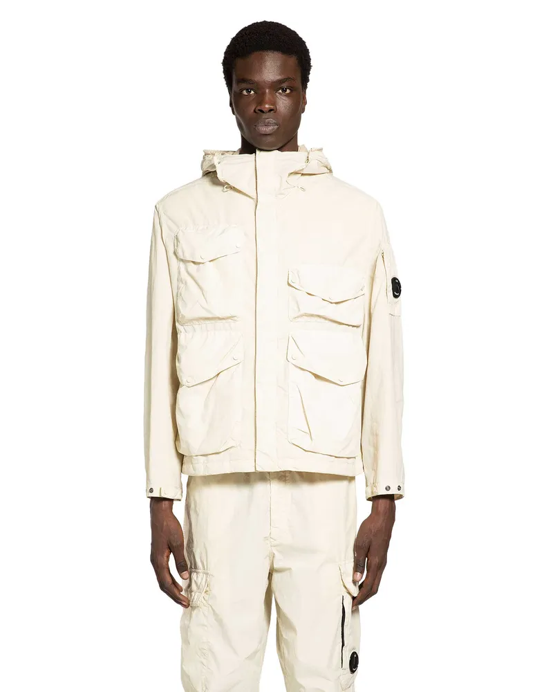 C.P. Company Flatt Nylon Goggle Jacket Off-white