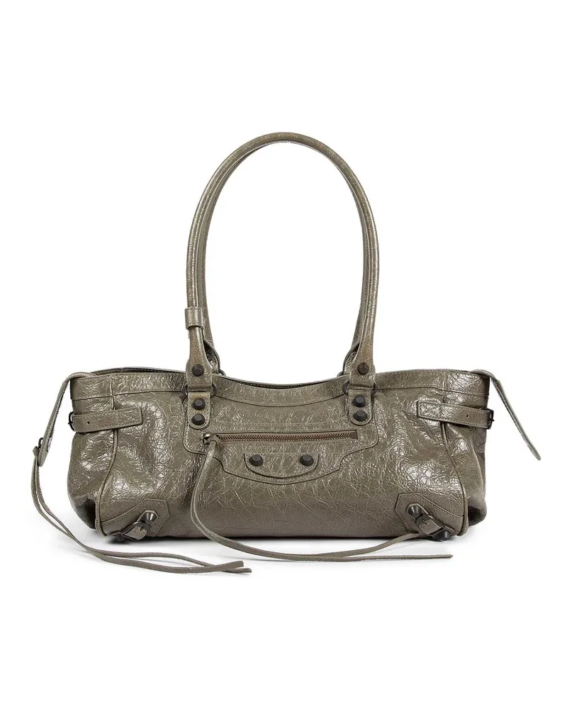 Balenciaga WOMAN GREEN SHOULDER BAGS Green