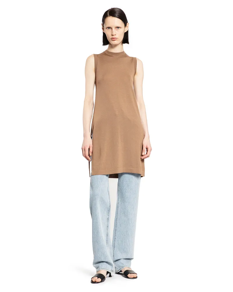 Max Mara Maglione smanicato Ottano Beige