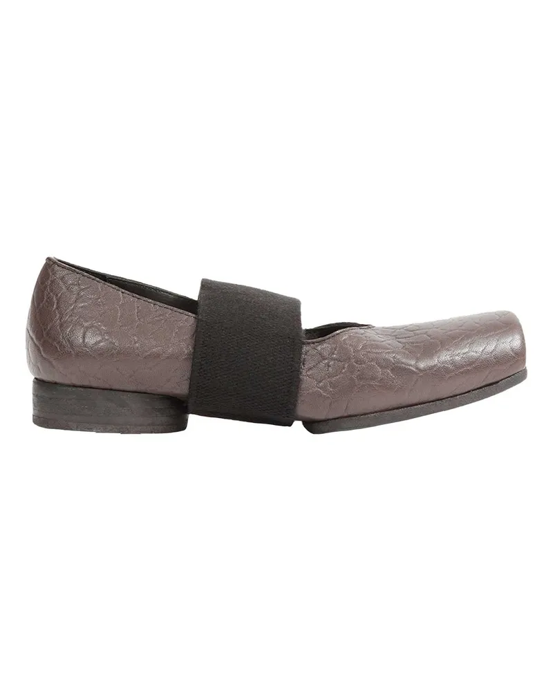 Uma Wang Leather Ballet Shoes Brown