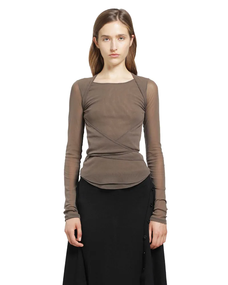 Christophe Lemaire Ballerina Knotted Top Brown