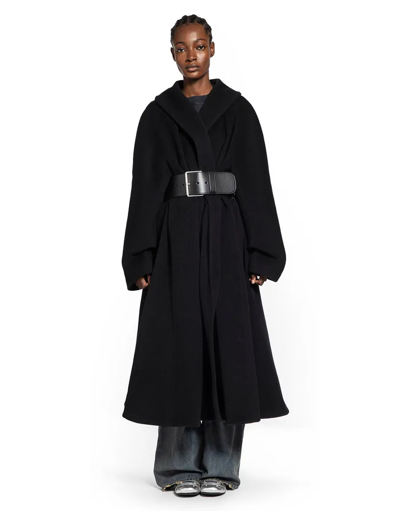 Balenciaga Wrap Coat Black