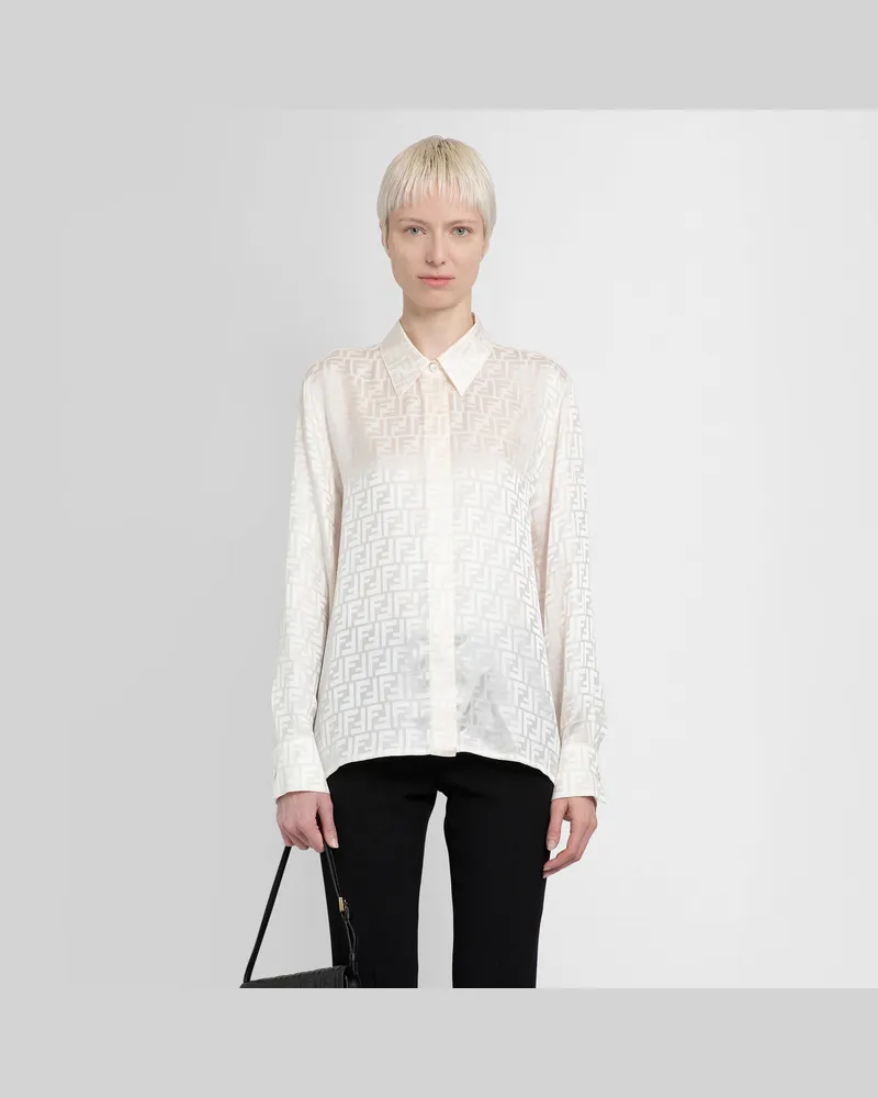 Fendi FF Silk Shirt White