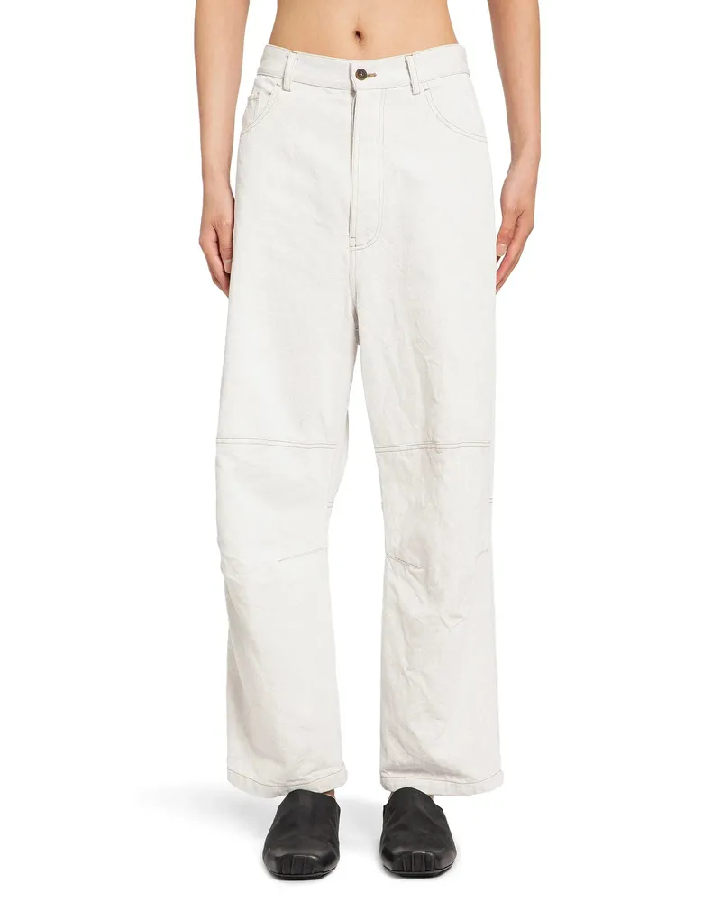 forme d'expression Jeans Baggy a 5 Tasche White