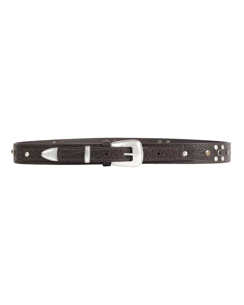 Christophe Lemaire Western Studs Belt Brown