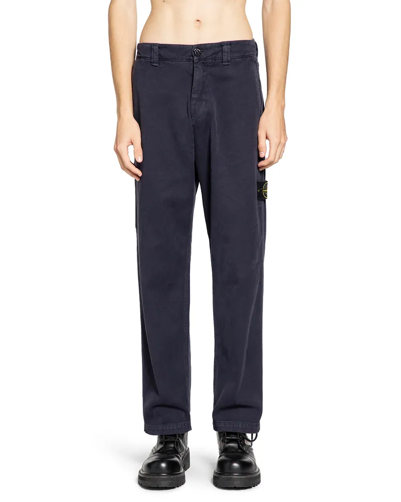 Stone Island MAN BLACK TROUSERS Black
