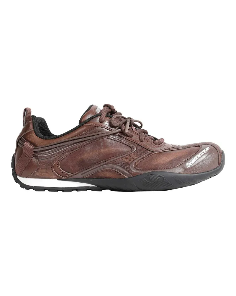 Balenciaga Radar Leather Sneaker Brown