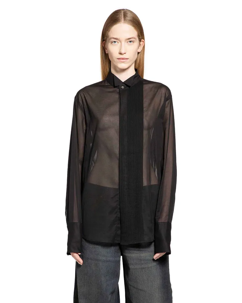 6397 Micro Pleat Formal Shirt Black