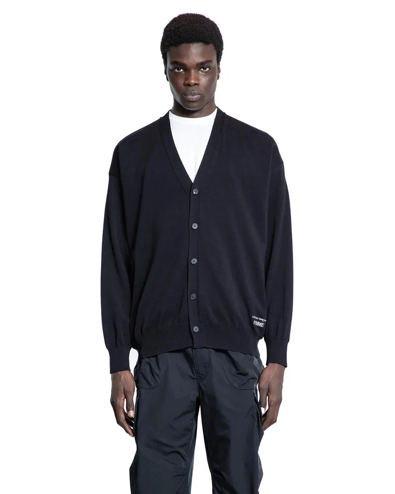 Comme des Garçons Cotton Logo Cardigan Black