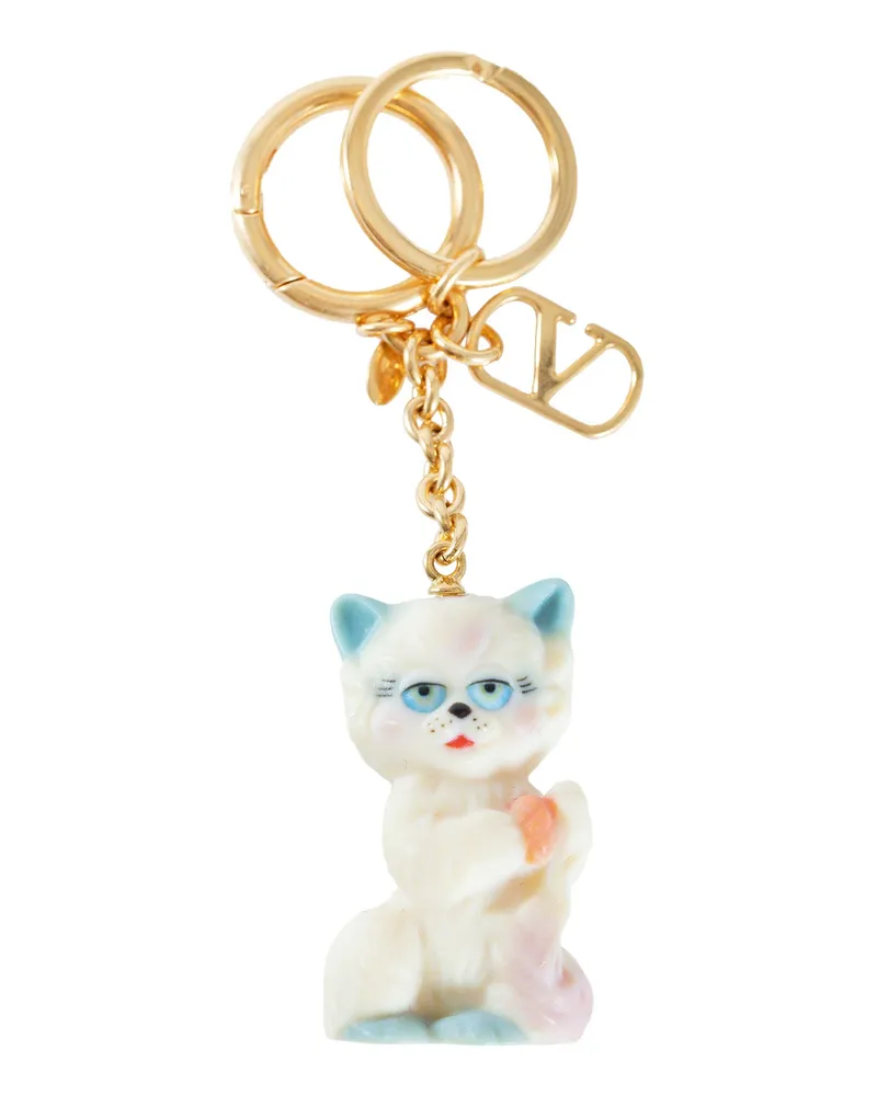 Valentino Garavani Le Chat De La Maison Nylon Bag Charm Multicolor