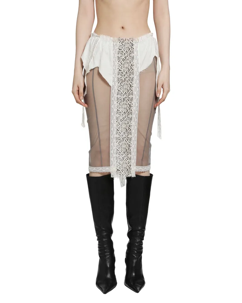 Dilara Findikoglu Past Edgest Skirt Grey
