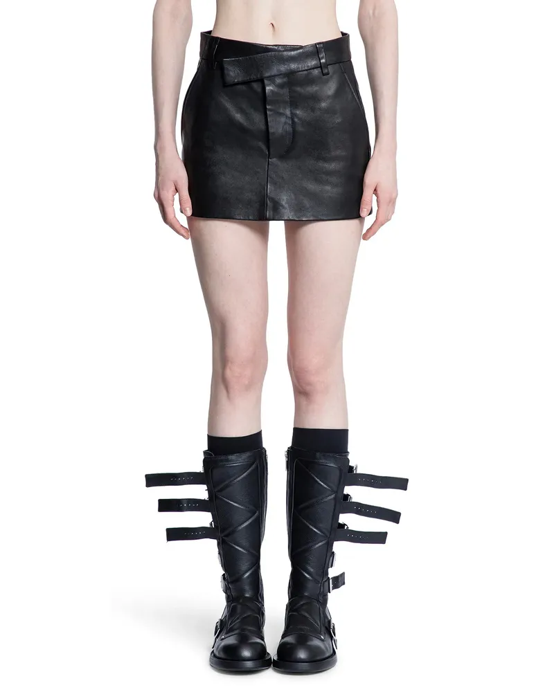 Ann Demeulemeester Asymmetric Bodil Mini Skirt Black