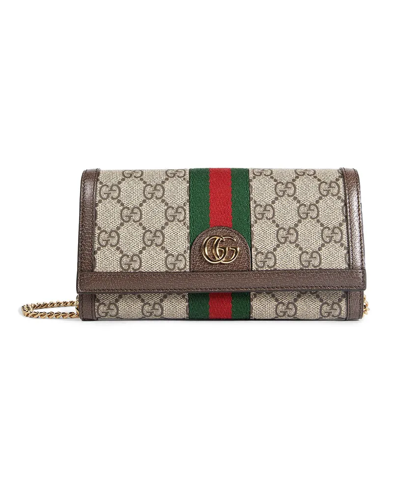 Gucci Ophidia Wallet On Chain Beige