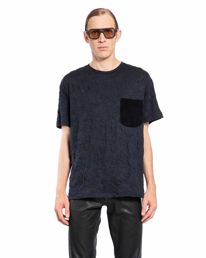 Giorgio Brato Crinkled Pocket T-Shirt Black