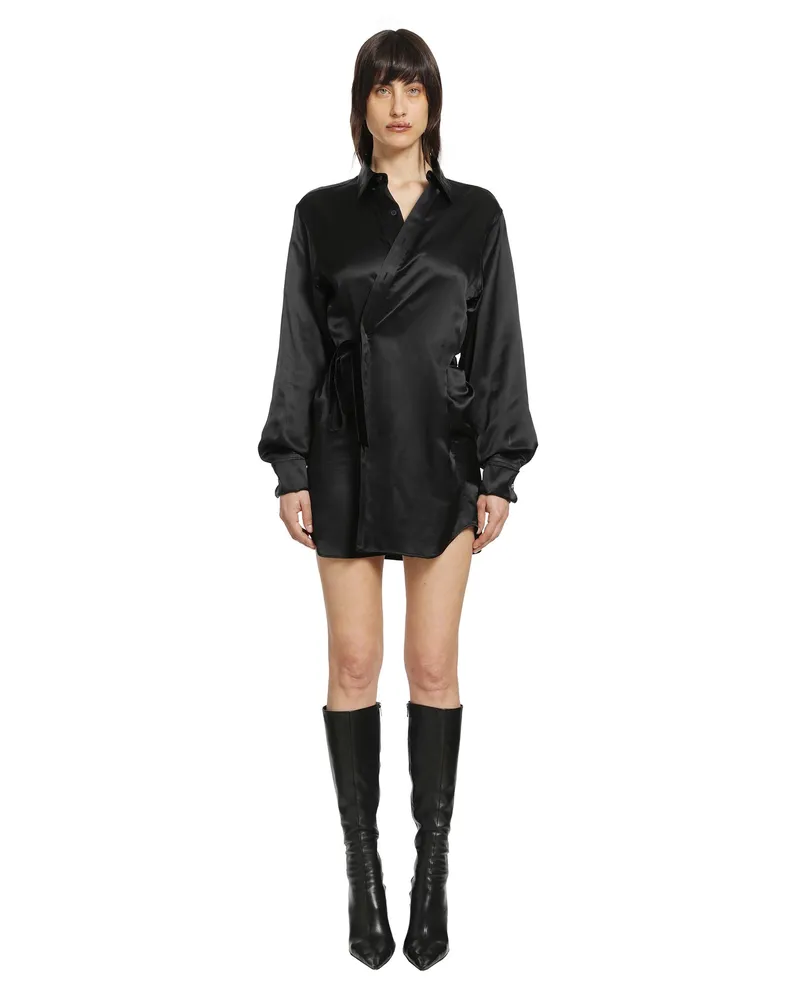 Balenciaga Wrap Dress Black