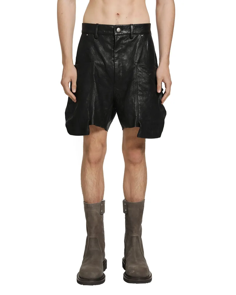 Rick Owens Temple Stefan Cargo Shorts Black