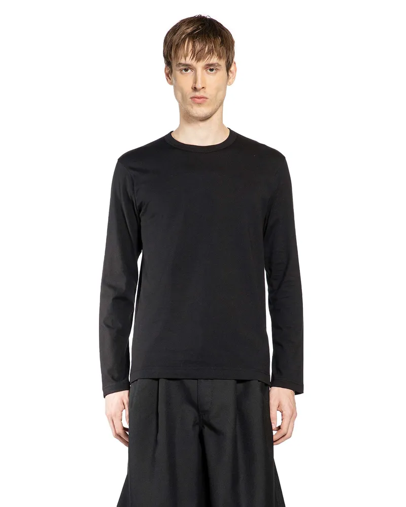 Comme des Garçons Cotton Jersey Long Sleeve T-Shirt Black