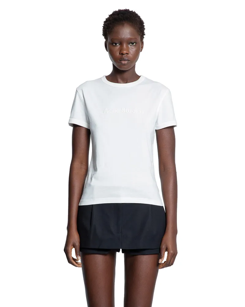 Acne Studios Sprayed Fade-Out Logo T-Shirt White