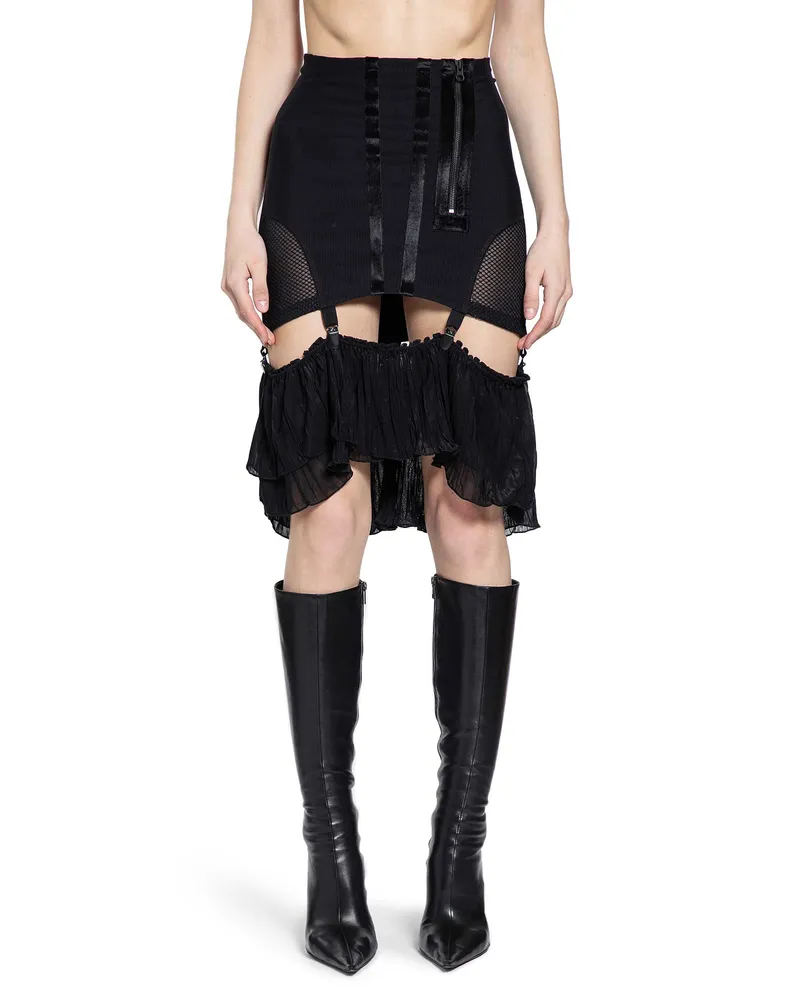 Charlotte Knowles Uma Girdle Skirt Black