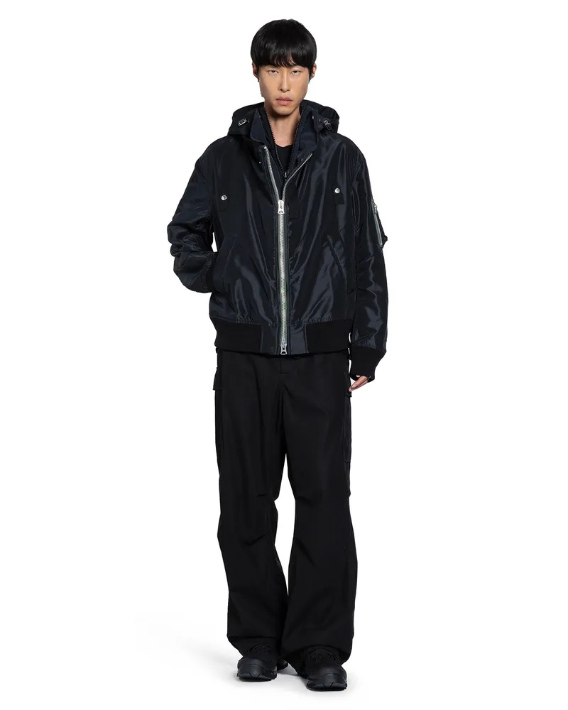 Sacai Nylon Twill x Grosgrain Blouson Black