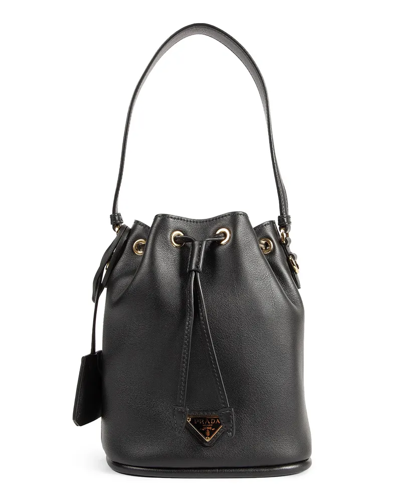 Prada Bucket Bag in Leather Black