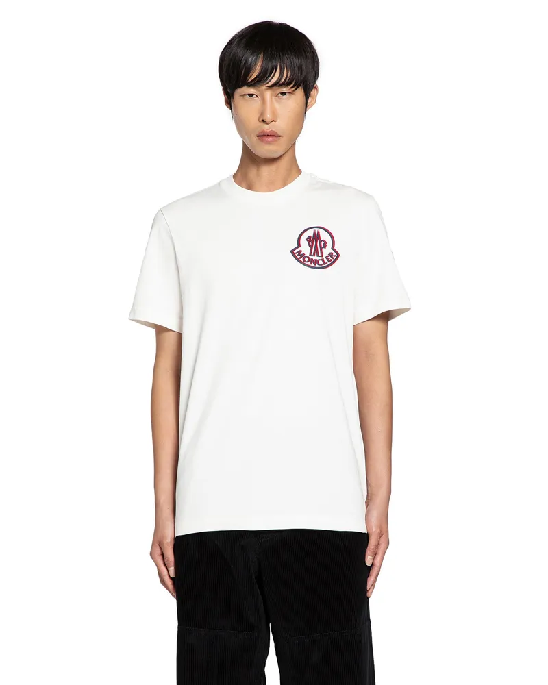 Moncler Logo Cotton T-Shirt White