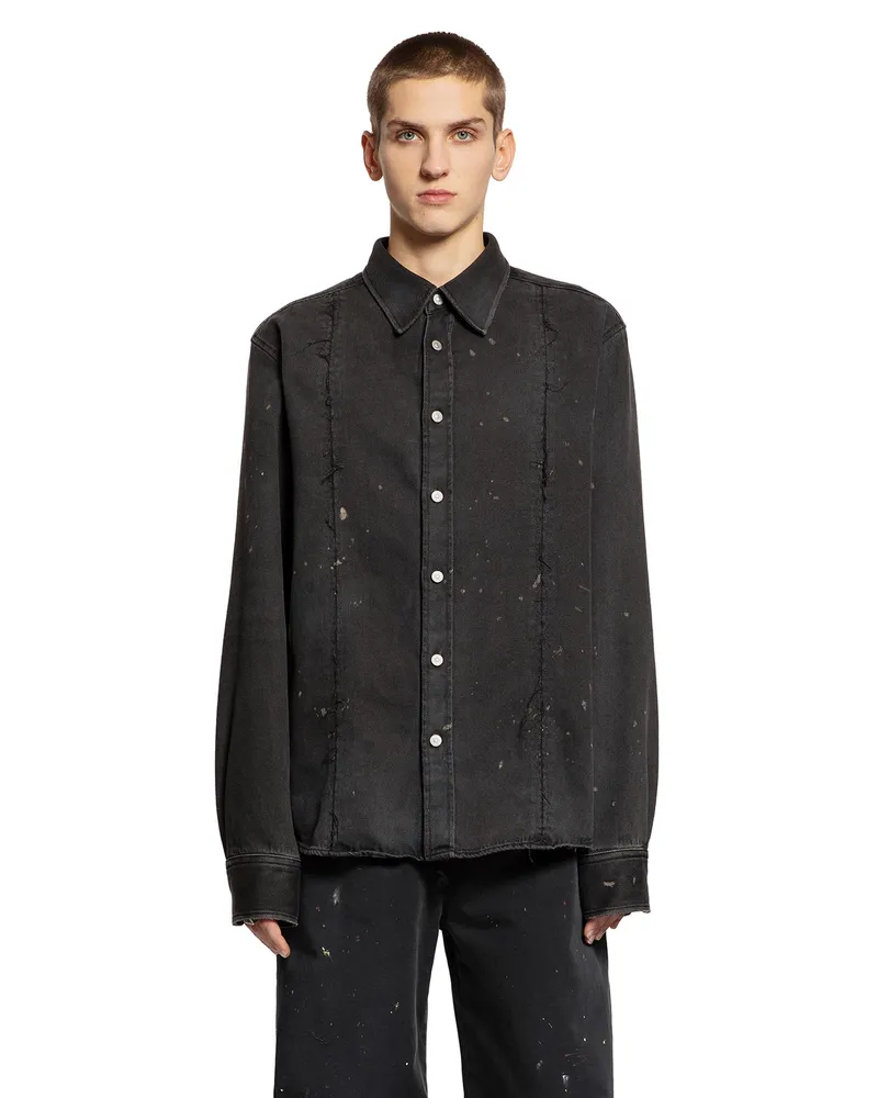 Maison Margiela Painted Denim Shirt Black