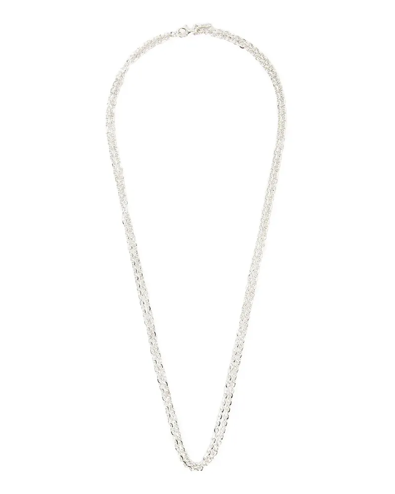 Emanuele Bicocchi Ice Double Chain Necklace Silver