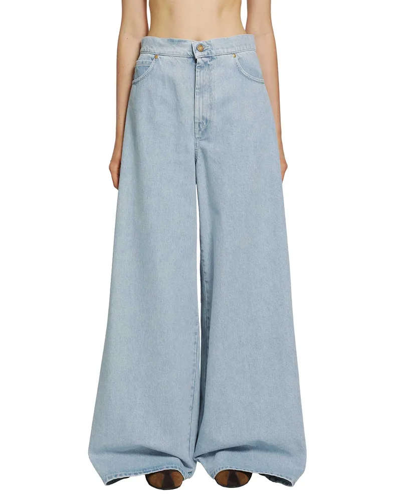 Max Mara Wide Leg Denim Jeans Blue
