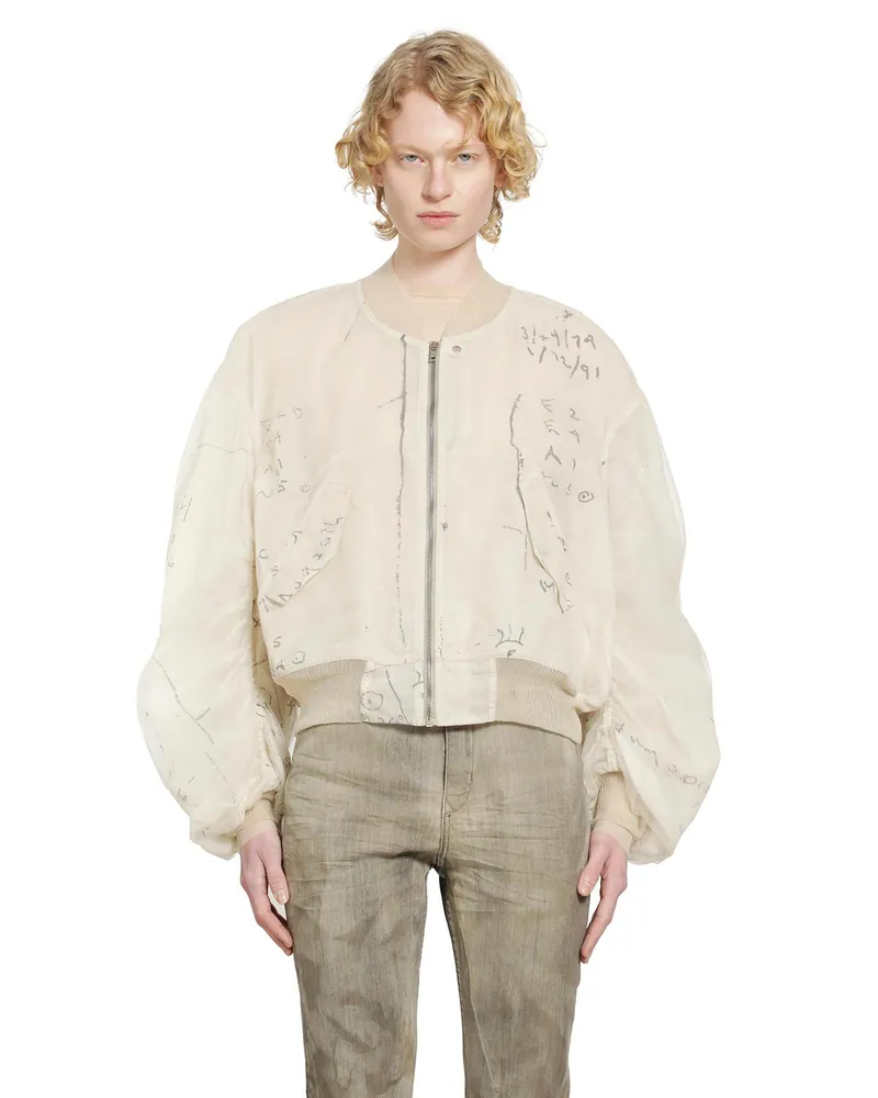 Rick Owens Secchia Flight Bomber Jacket Off-white